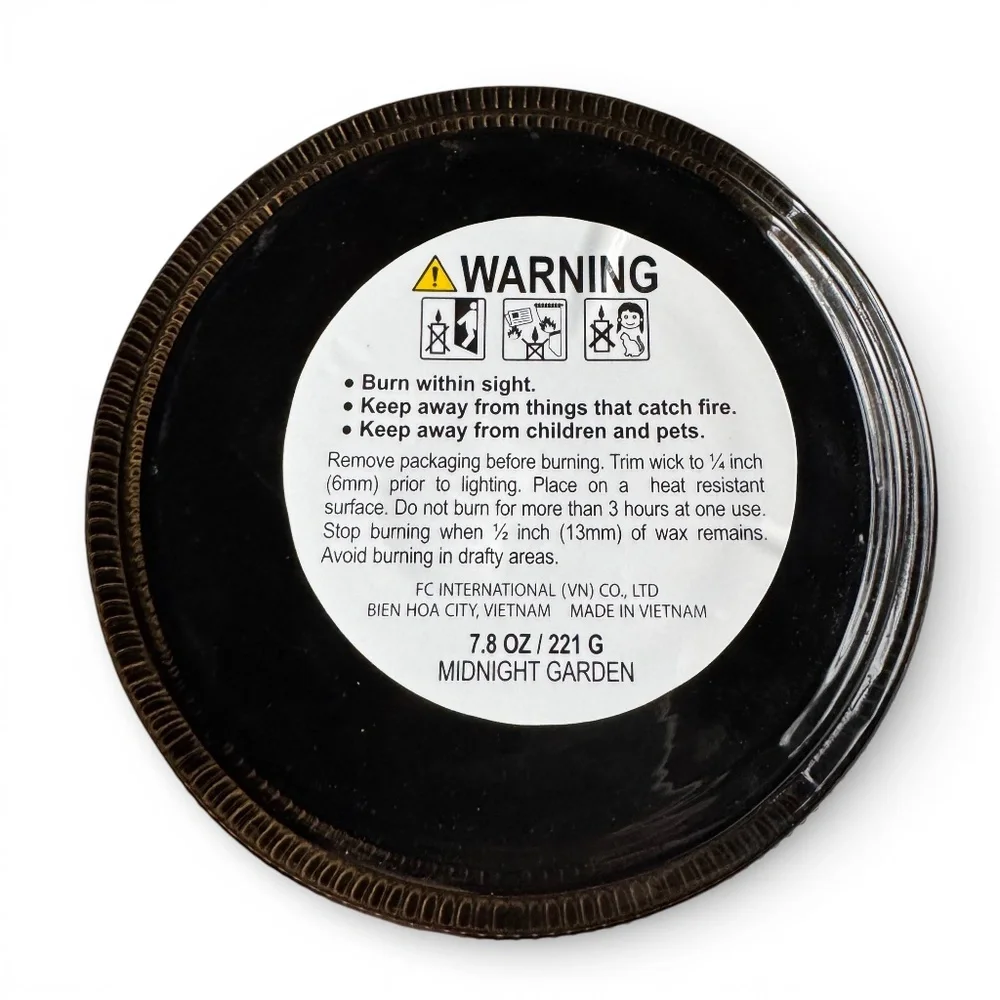 CHRISTIAN LACROIX Maison Midnight Garden scented candle black rose design 7.8 oz